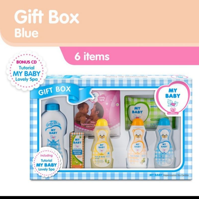 MY BABY Gift Box Blue 7 Items - 1 Paket Perlengkapan Bayi Baru Lahir