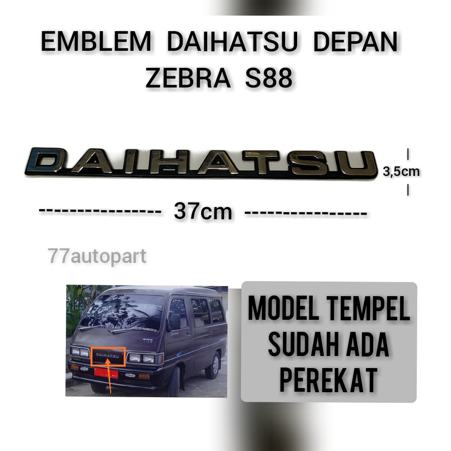 emblem daihatsu zebra s88 depan