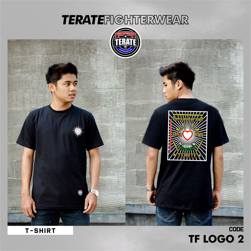 KAOS PSHT / KAOS LOGO PSHT / KAOS HATI BERSINAR / KAOS BET PSHT / TERATE FIGHTERWEAR TF Logo 2