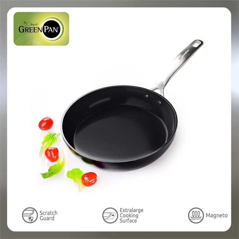 Copenhagen Black Open Frypan GreenPan 24cm x 45mm