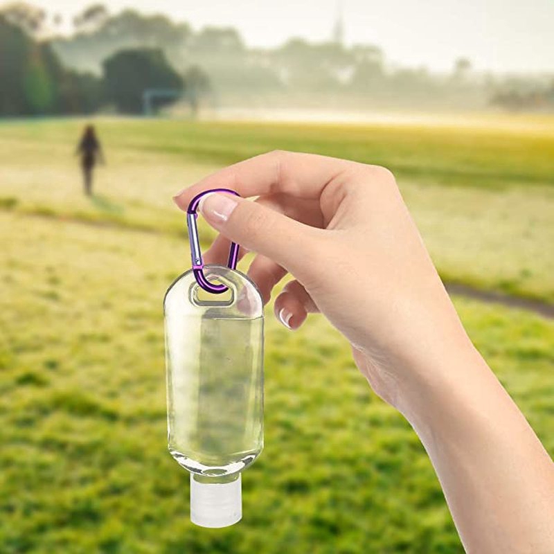 Botol Kosong Model Remas Bahan Plastik Kapasitas 30/50ml Portabel Anti Bocor Dengan Gantungan Kunci Untuk Travel