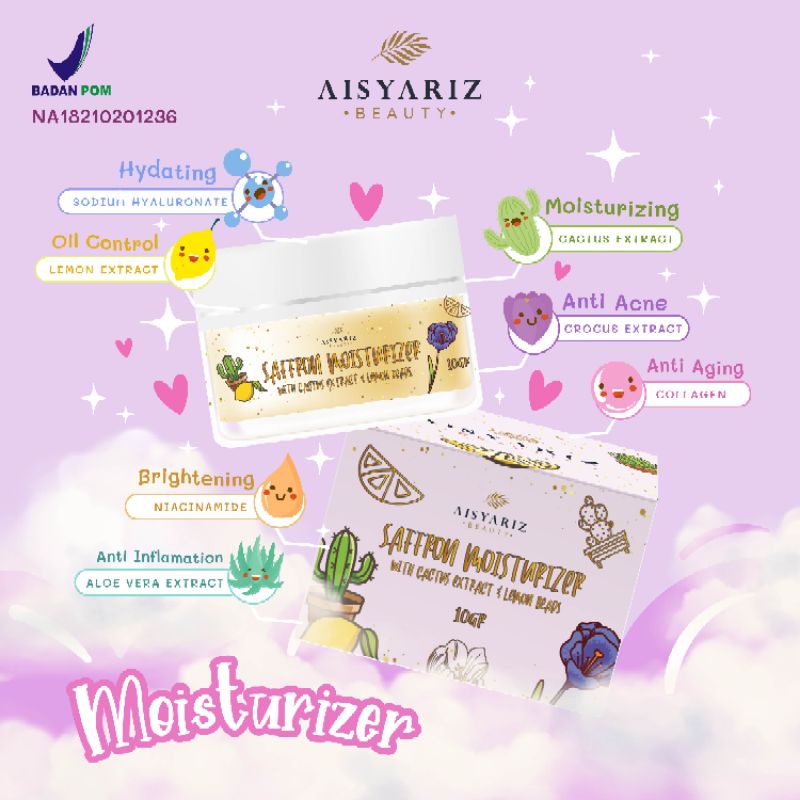 SAFFRON MOISTURIZER AISYARIZ BEAUTY BPOM