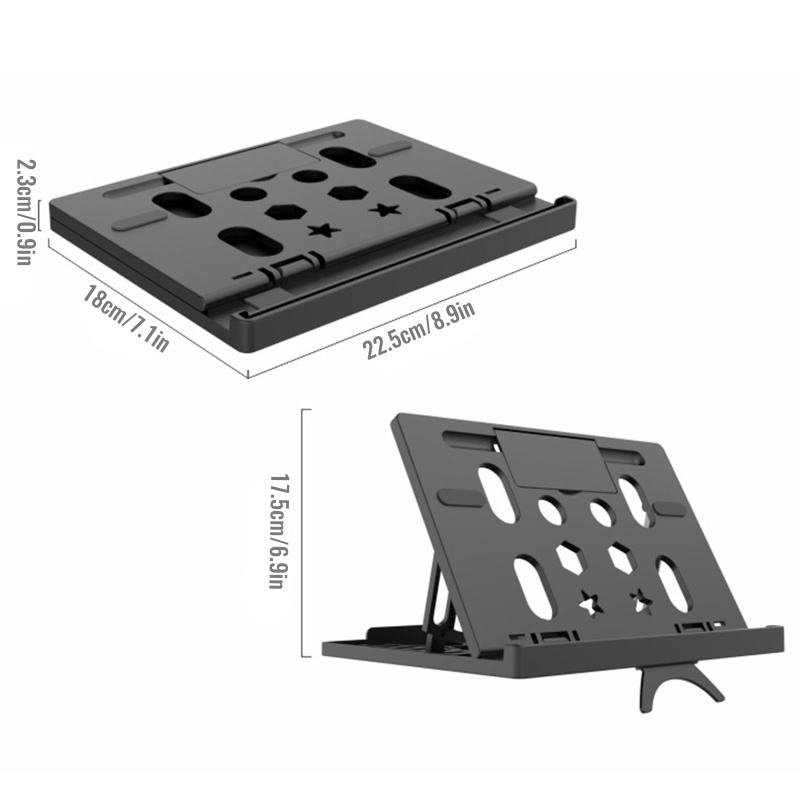 Vivi Stand Laptop Lipat Dapat Disesuaikan Non-slip Desktop Laptop Holder Notebook Stand Untuk w Phone Holder Bottom360° Swive