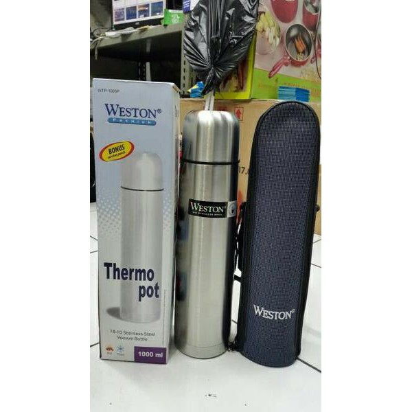 CUCI GUDANG  Termos Stainless Steel 1 Liter Air Panas Dingin Weston