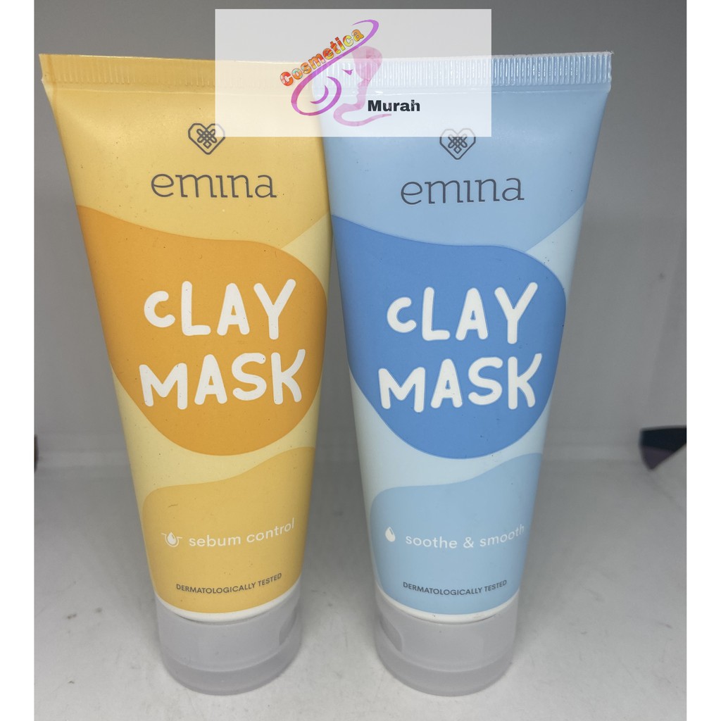 60 ml - emia clay mask sebum control - emina clay mask tube