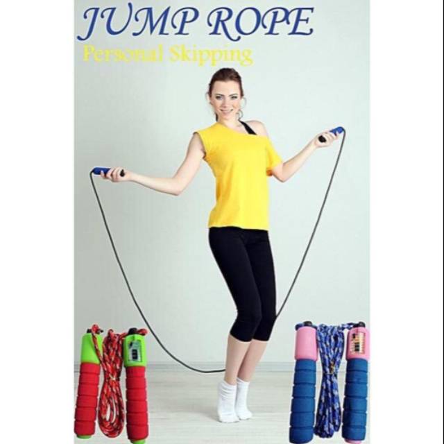 Jump rope skiping soft handle with counter tali skipping