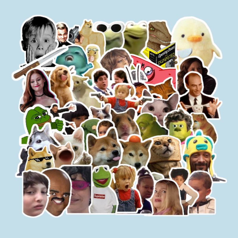 

STICKER MEME PACK 50PCS TUMBLR AESTHETICS [WATERPROOF]