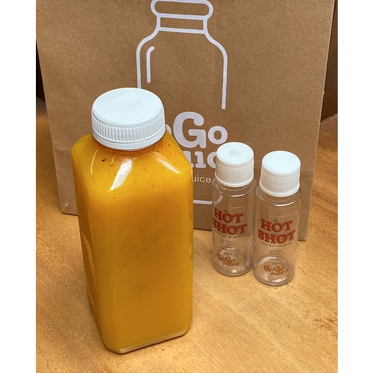 

Hot Shot 500ml 10 Shots immunity shot wellness cold pressed juice ginger turmeric jahe kunyit sehat