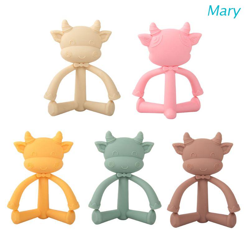 Mary Mainan Teether Silikon Food Grade BPA Free Motif Kartun Untuk Bayi