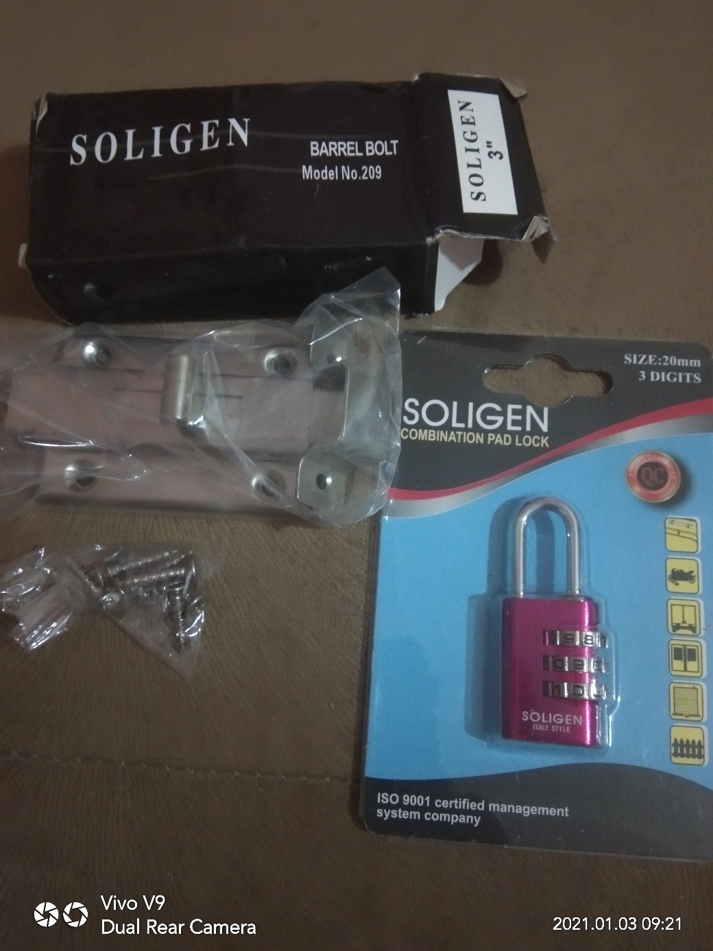 Grendel Kotak 3 Stainless Soligen (grendel Balok 3 Soligen / Grendel Wc 3 Soligen)