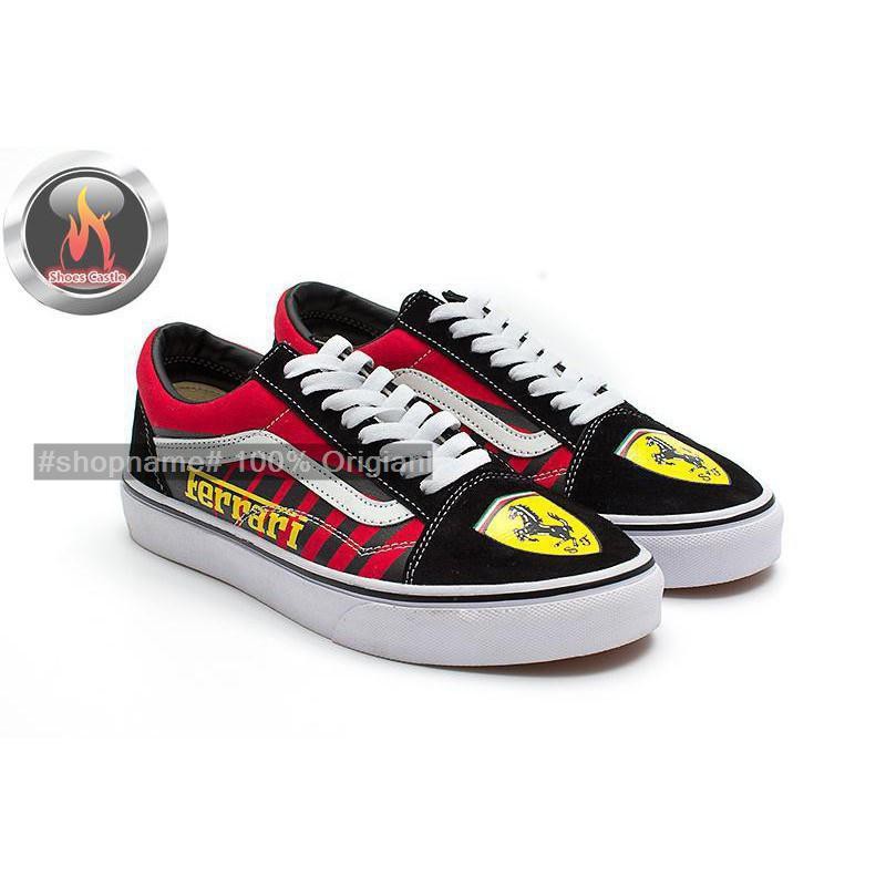  Sepatu  Sneakers  Desain Vans X Ferrari Special Shopee  