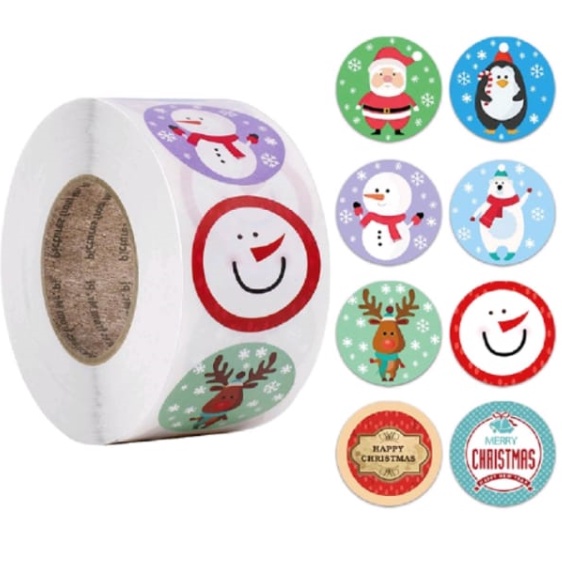 

Stiker Label Reward Bulat Natal Christmas Hampers Sticker Label Reward Bulat buat Anak Lucu D 2.5 cm isi 8bh stiker