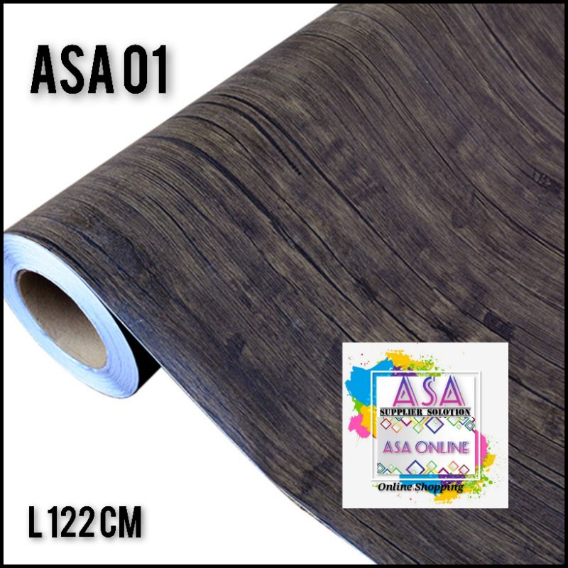 Wallpaper Stiker Serat Kayu Tebal Pelapis Dinding Lantai Lemari Meja Pintu Kayu Triplek Lebar 120cm