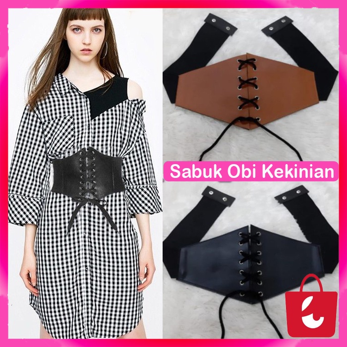 ✅ Bisa COD Ikat Pinggang Sabuk Gesper Belt Sabuk Obi Besar Lipat Gamis Dress Korea Kekinian Aksesoris Fashion