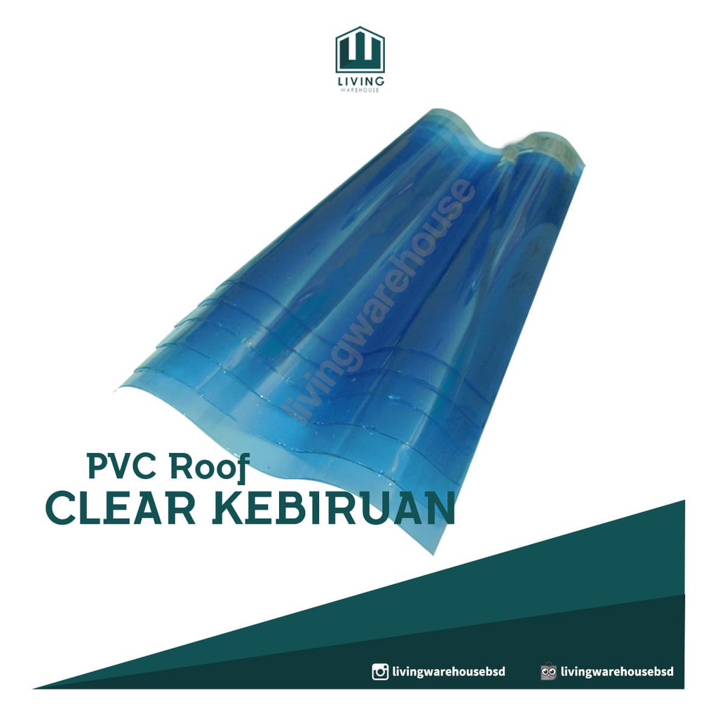 Atap Plastik Gelombang Clear Kebiruan