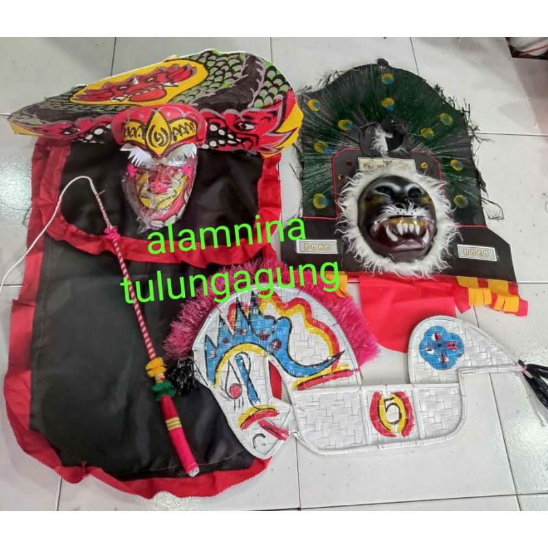 murahhh topeng reog kuda lumping 78cm dan barongan spon besar