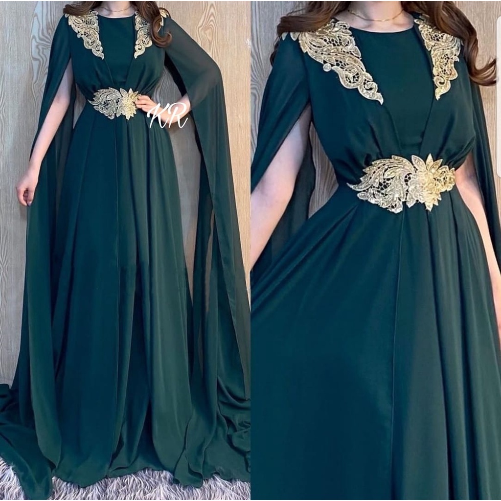 Gamis Terbaru2022 Baju lebaran Baju Pesta Wanita Muslim Kondangan Brukat Mewah Elegan | Gamis simple