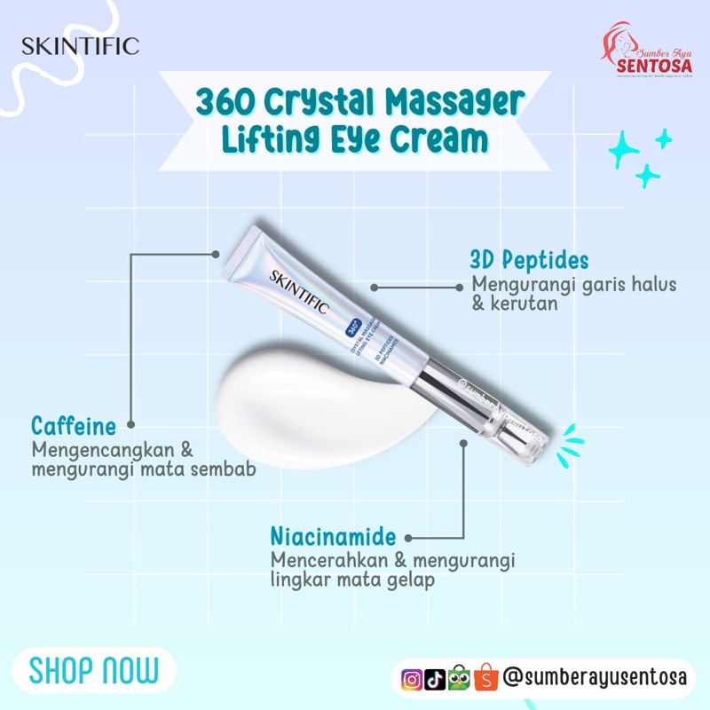 SKINTIFIC - 360 Crystal Massager Lifting Eye Cream