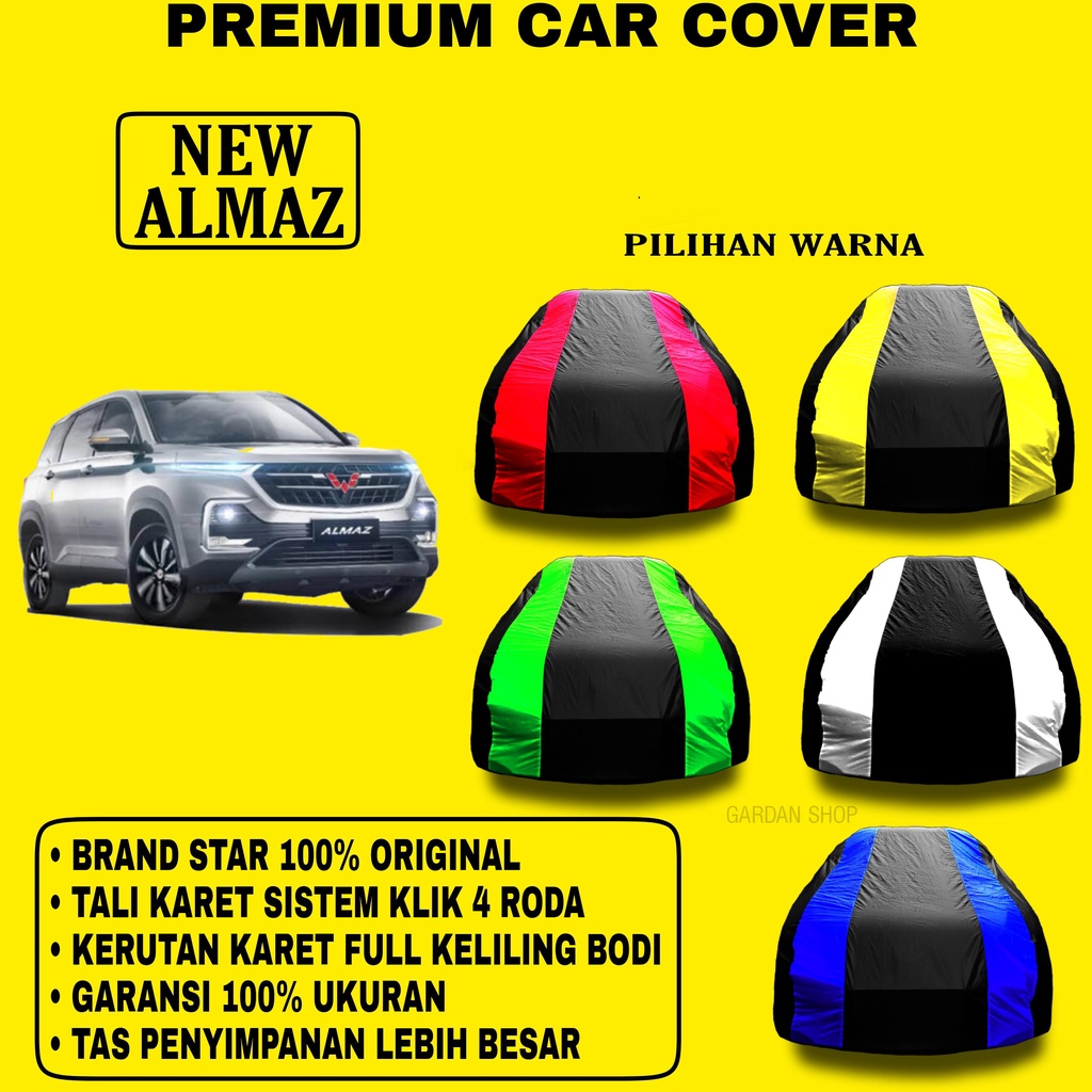 Body Cover NEW ALMAZ Garis 2 WARNA Penutup Pelindung Bodi Mobil New Almaz PREMIUM
