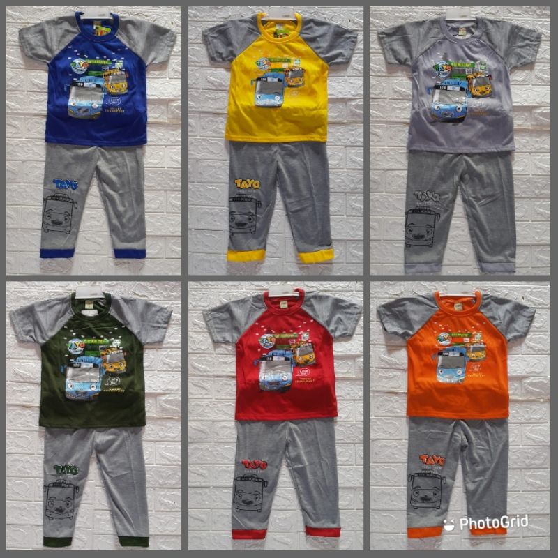 Baju anak cowok gambar kekinian/gbr POP IT/BOBA/TAYO/gbr karakter