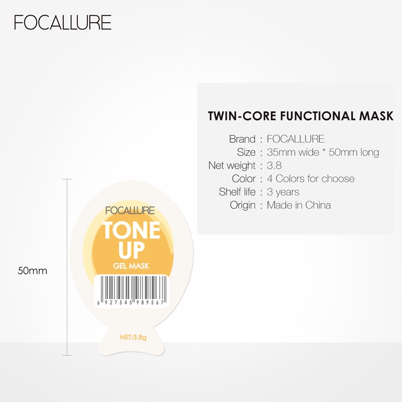 Focallure Gel Mask Twin Core Functional Mask Masker Wajah