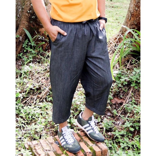 Loose Pants Black Denim By RYMS