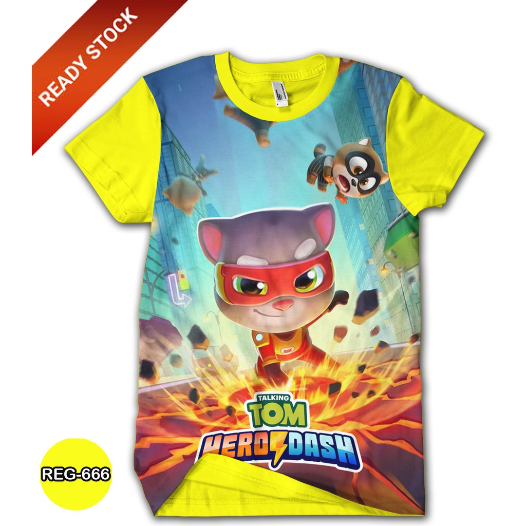 Baju Talking Tom Hero Dash Baju Game Anak Baju Hero Dash Talking Tom Series ANAK dan DEWASA #REG-666