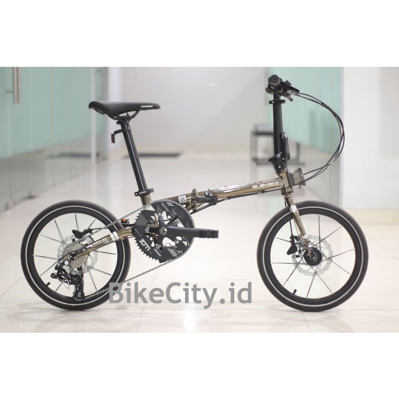 Sepeda Lipat ELEMENT TROY BLACK DIAMOND BLACK CHROME X10 X 10 10 SPEED 2022 NEW