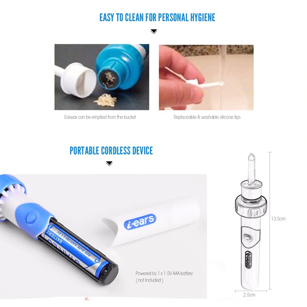 [COD] Vakum Telinga Ori Jepang Pembersih Kotoran Kuping Secara Menyeluruh dengan Penghisapan I-Ears