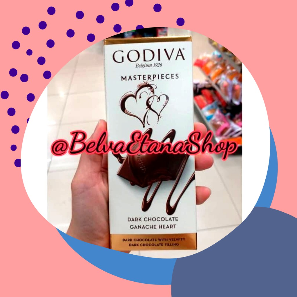 Godiva Dark Chocolate Ganache Hearts 89g Coklat Belgium Cokelat Godiva Dark Choco Cokelat Hitam