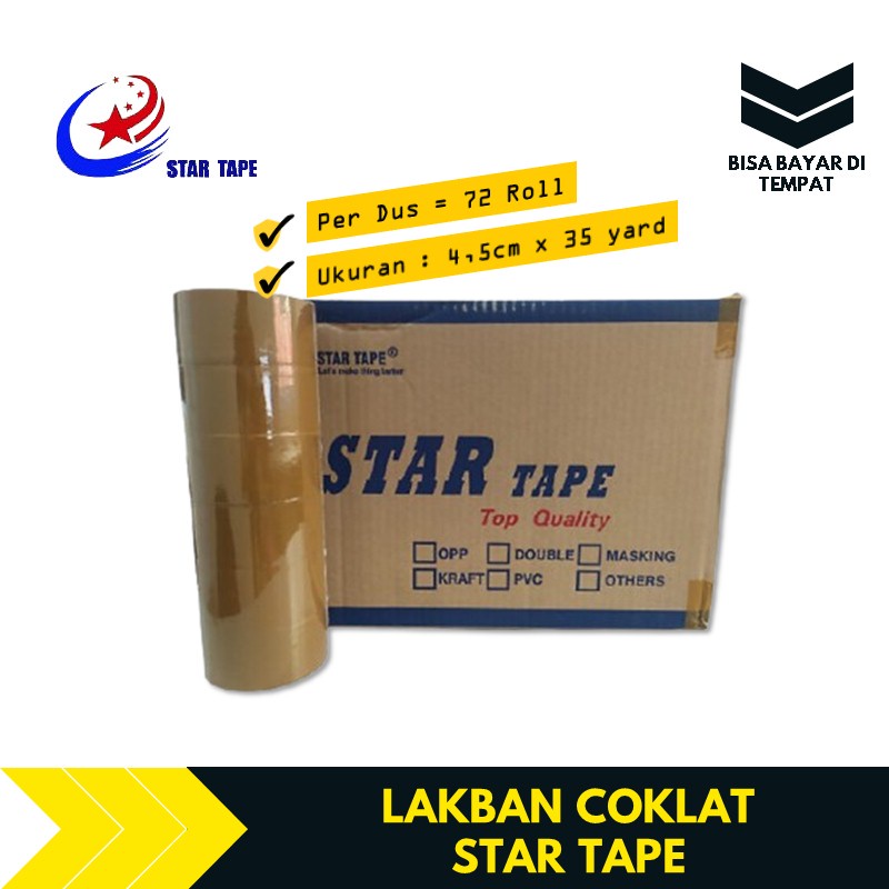 

Lakban Coklat 2 Inch 35 Yard 1 Dus STAR TAPE TBMS1179