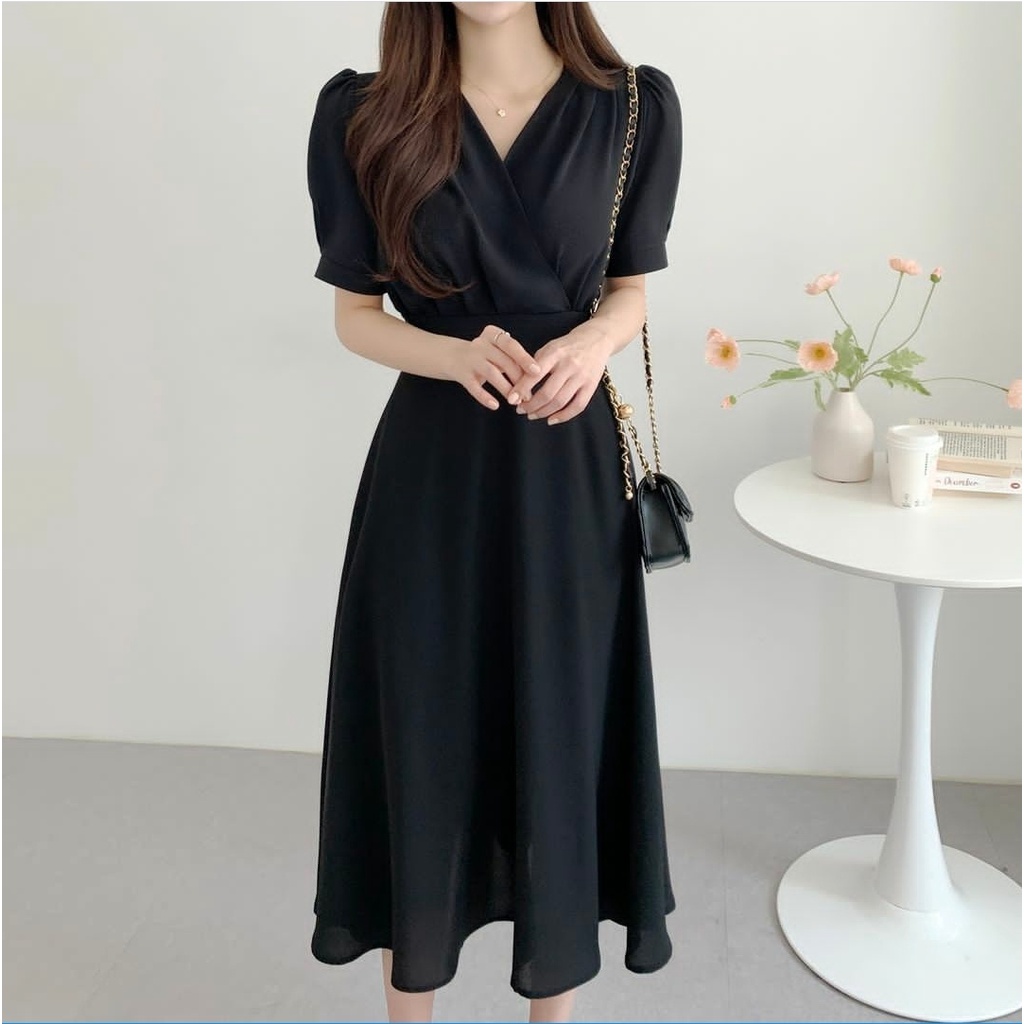 AS FASHION-COD-BAJU MIDI DRES WANITA CASUAL TERBARU-DRES MURAH-DRES NATAL