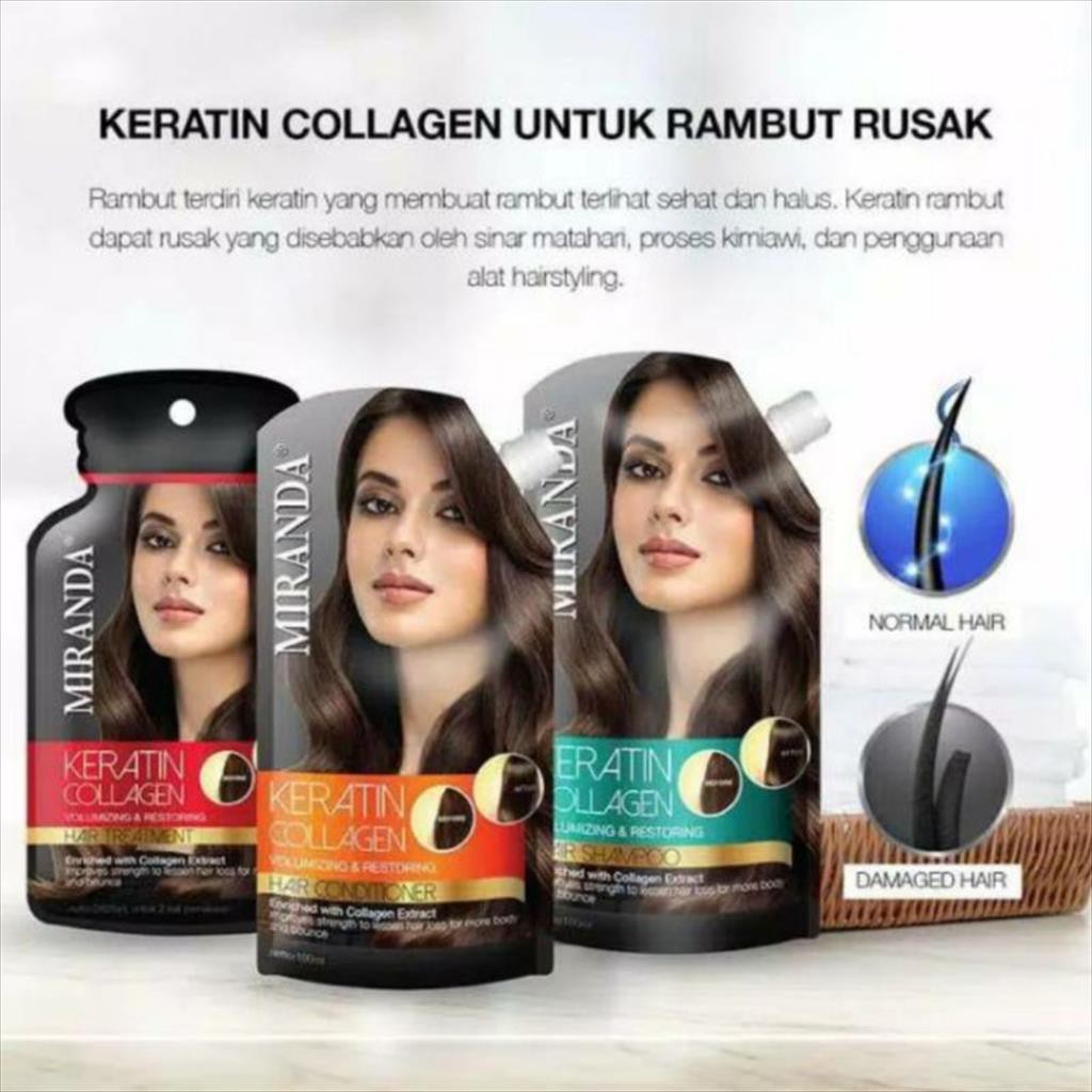 Miranda Keratin Collagen | Protein Series | Shampoo | Conditioner | Hair Treatment 100ml