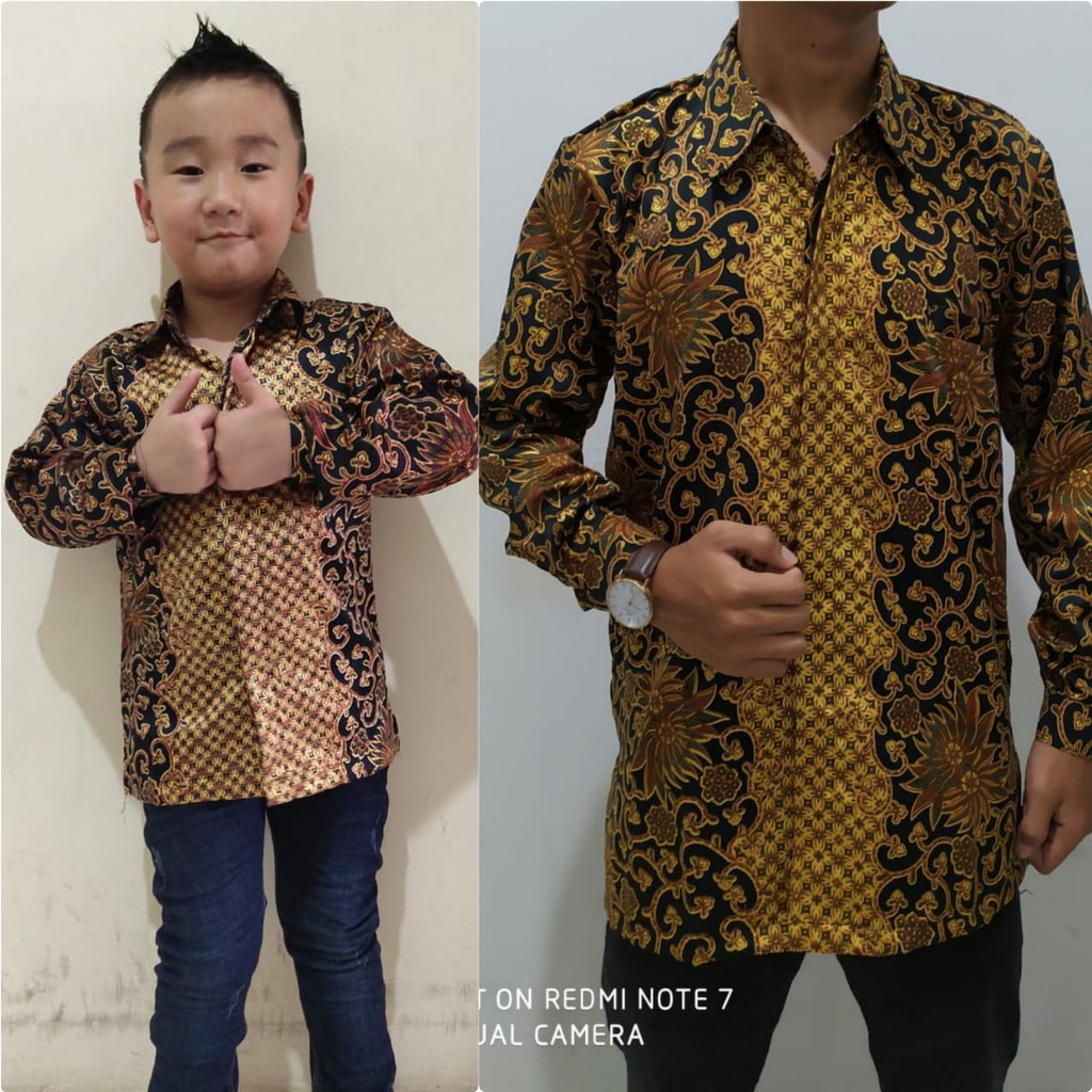 SB Collection Couple Dadboy Riho Atasan Kemeja Batik Modern Anak Dan Ayah Pria