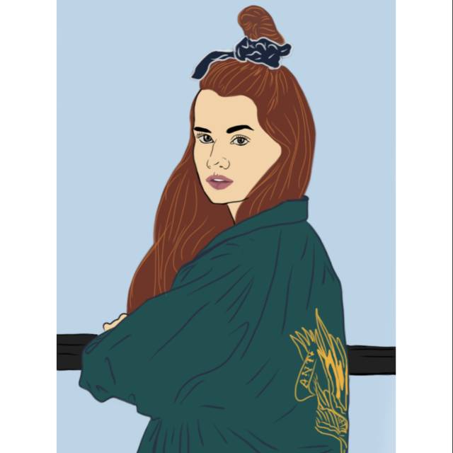 Desain ilustrasi wajah/ Ilustrasi Vektor/ Desain iluatrasi Style 2