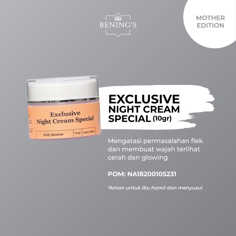 Exclusive Night Cream Spesial Benings Clinic by dr. Oky Pratama