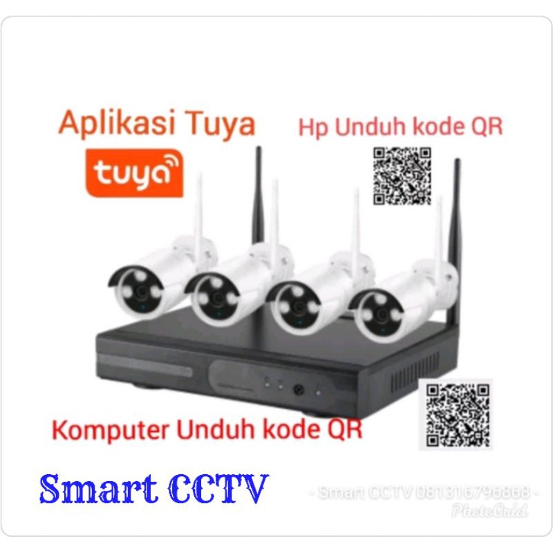 PAKET CCTV Wireless NVR KIT 4CH / 8CH KOMPLIT SIAP PAKAI TANPA KABEL