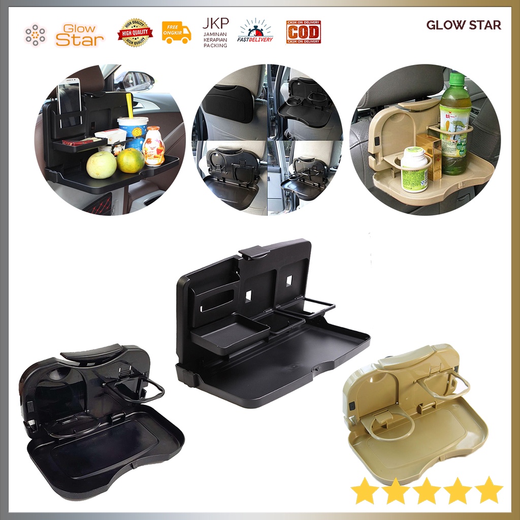 Car Rak Tambahan Mobil Multifunction Foldable Seat Back Meal Table / Meja Lipat, Tempat minum Wadah Belakang mobil kotak penyimpanan