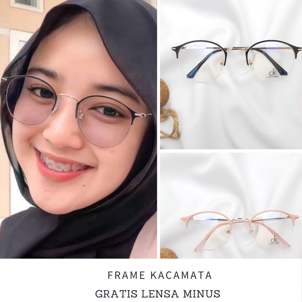 Kacamata Frame Kaca Mata Pria dan Wanita 1303 Berubah Warna Blueray Anti Radiasi Vintage Frame Optik