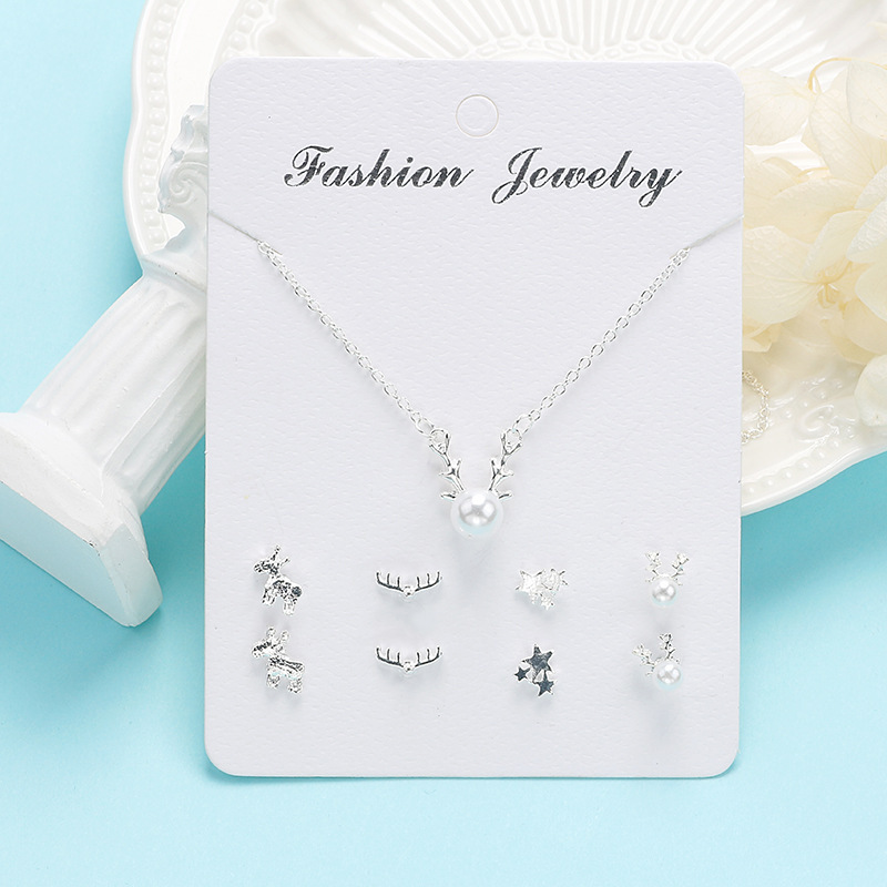 Kalung Anting Set Fashion Wanita Korea Aksesoris Murah