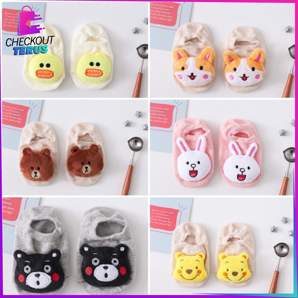 CT P5 Kaos Kaki Baby Karakter Boneka Kaos Kaki Anak Bayi Lucu Kaos Kaki Kartun Fashion Baby Socks Import Murah Lucu