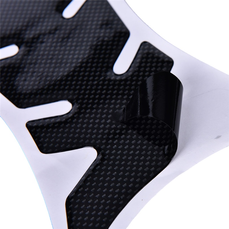 {LUCKID}Carbon Fiber Tank Pad Tankpad Protector Sticker Motorcycle Universal Fishbone