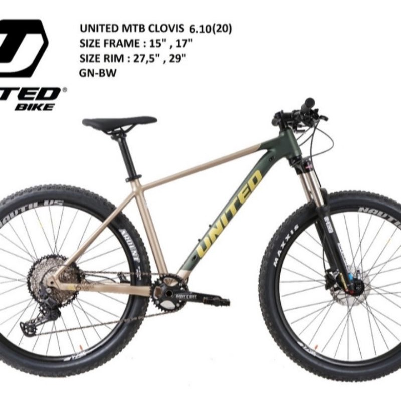 sepeda gunung MTB Shadow Nagato size frame 15.5