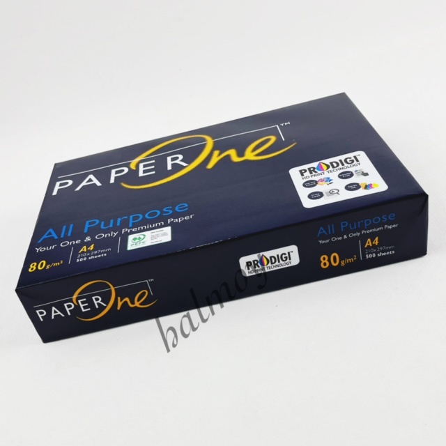 

KERTAS HVS / FOTOKOPI / PRINT PAPERONE 80 GSM A4 ( 21.5 X 29.7 CM )