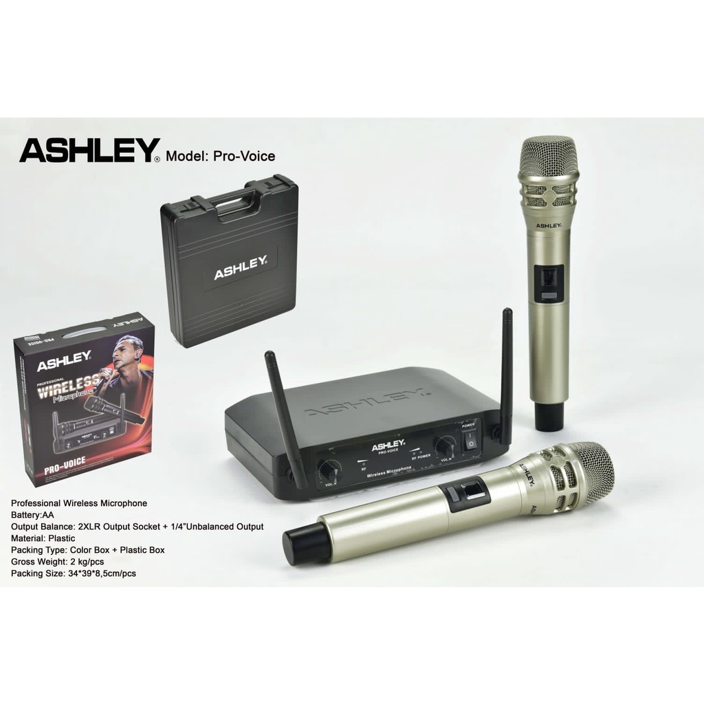 Mic Wireless Ashley Pro Voice ProVoice Original PRO VOICE