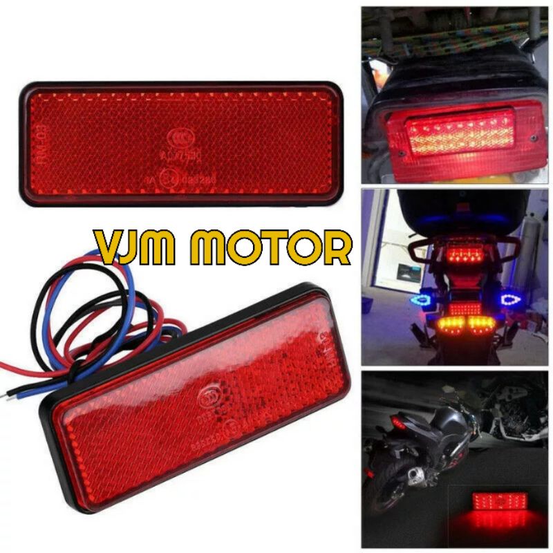 lampu warna mata kucing LED model kotak universal motor