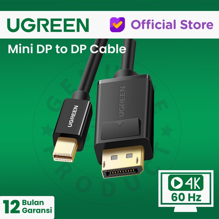 UGREEN Kabel Mini DP to DisplayPort (DP) 1.5 meter - MD105