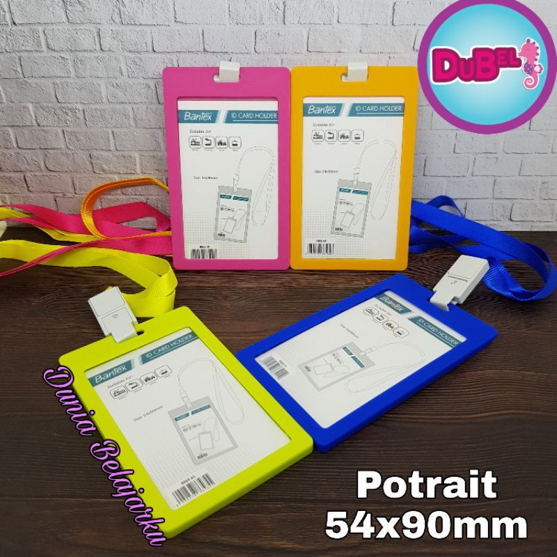 

ID Card Holder Potrait Bantex / Name Tag Potrait Bantex / Gantungan ID Card Potrat 54x90mm