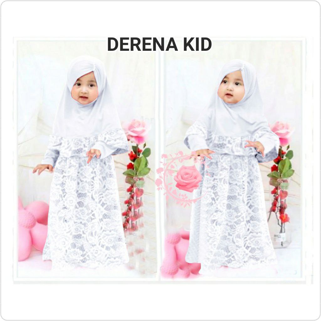 GAMIS DERENA KIDS BRUKAT BAGUS / DRESS ANAK WANITA / GAMIS ANAK CEWE