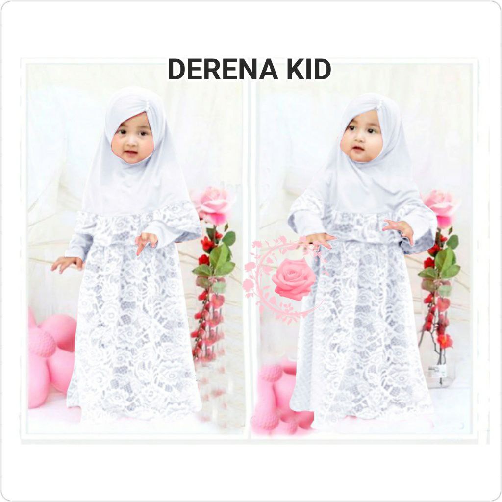 GAMIS DERENA KIDS BRUKAT BAGUS / DRESS ANAK WANITA / GAMIS ANAK CEWE